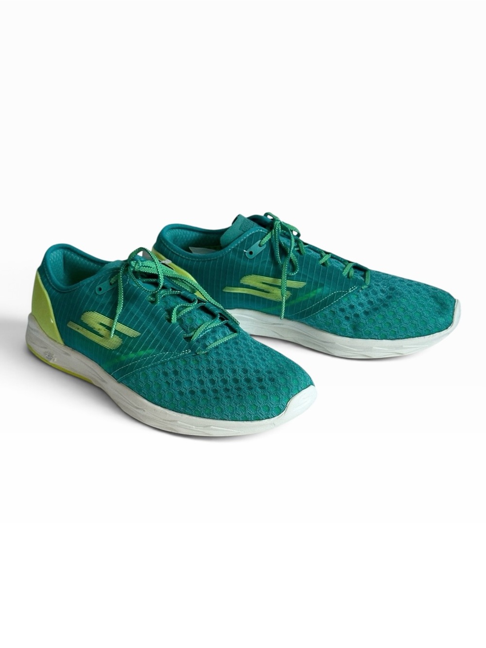 Skechers GOmeb Speed 3 Womens 10 LA Marathon Meb Running Shoes Teal NWT